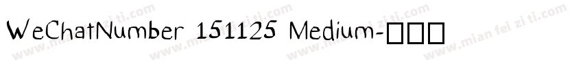 WeChatNumber 151125 Medium字体转换